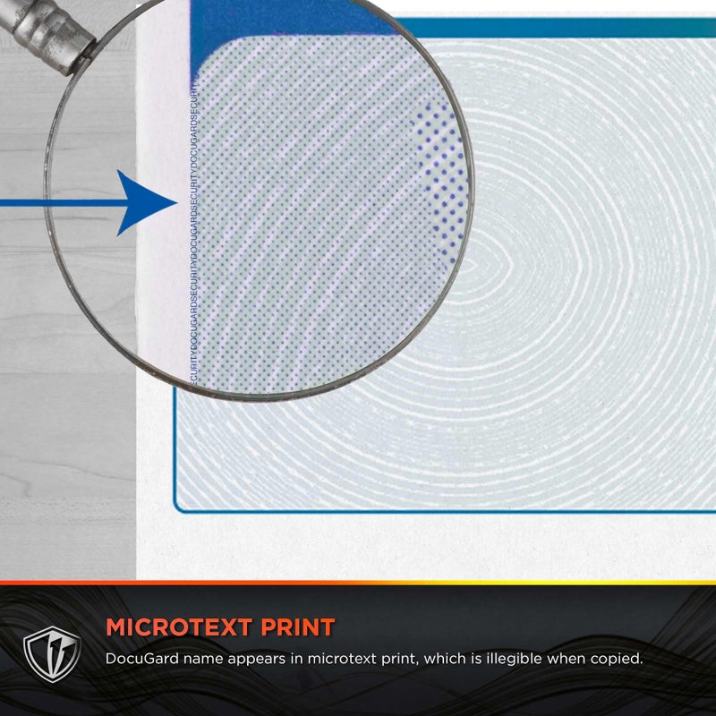 DocuGard Blue/Green Galaxy Premier Prismatic Top High Security Check Paper - QuickBooks & Laser/Inkjet Printer Compatible - 13 Security Features - 500 Blank Business Checks (04563) - Image 5